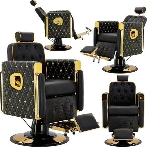 Перукарське крісло BarberKing Don гідравлічне навантаження 200 кг екошкіра регульована спинка підніжка підголівник ENZO-13878 фото