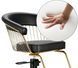 Парикмахерское кресло с гидравлическим поворотом Calissimo Zoe с золотистой подставкой для ног для парикмахерской Черный 3108409382 фото 6