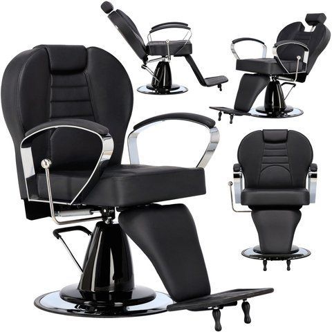 Крісло барберське BarberKing Classic Master гідравлічне блокуванням повороту відкидна спинка знімний підголівник преміум-екошкіра ENZO-16403 фото