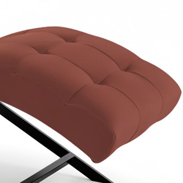 Косметическая бархатная кушетка 185x70x62 см на черных ножках Cozzi STD-R Calissimo для салона красоты Темно-розовая 3073025341 фото