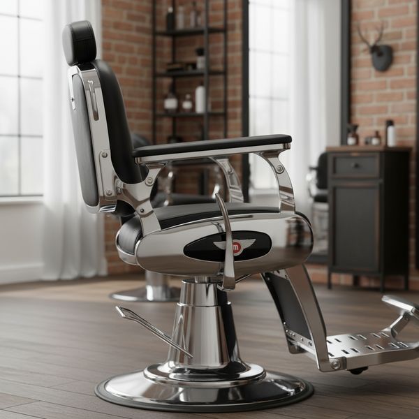 Парикмахерская станция BarberKing Viktor профессиональное кресло гидравлическая нагрузка до 200 кг стальная база 70 см экокожа ENZO-16908 фото