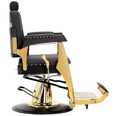 Перукарське крісло BarberKing Cassus Professional гідравлічне сталева база 70 см регульована спинка та підніжка екошкіра ENZO-16956 фото