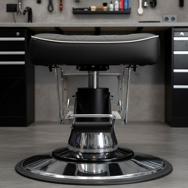 Перукарське крісло BarberKing Don професійне барберське гідравлічне навантаження до 200 кг екошкіра сталева база 70 см ENZO-16961 фото