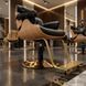 Профессиональное парикмахерское кресло из эко-кожи Ankara Calissimo с золотистой подставкой для ног Черное 3144389205 фото 5