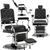 Гидравлическое парикмахерское кресло салона и барбершопа Barber King 8662-SILVER Leonardo Barberking 8662-SILVER фото