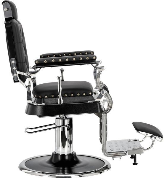 Гидравлическое парикмахерское кресло салона и барбершопа Barber King 8662-SILVER Leonardo Barberking 8662-SILVER фото