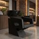 Комплект с парикмахерской черной мойкой и двумя креслами Black Hana Calissimo с подножкой для парикмахерской Черное 3099292308 фото 2