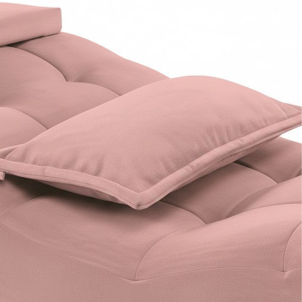 Косметическая велюровая кушетка 185x70 см с регулировкой на ножках Cozzi STD-R Calissimo для наращивания ресниц Светло-розовая 3010195501 фото