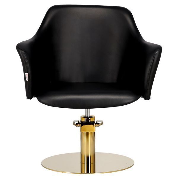 Комплект из парикмахерской передвижной мойки для волос Calissimo Avola Black с 2 поворотными креслами, смесителем и лейкой Черный ENZO-18467 фото