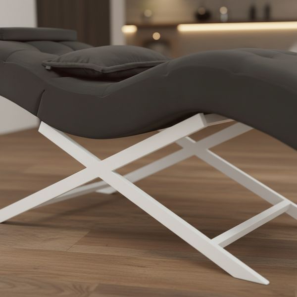 Прочная велюровая кушетка 185x70 см с регулировкой на ножках Cozzi STD-R Calissimo для наращивания ресниц Коричневый 3010195502 фото