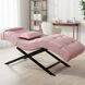 Зручна кушетка з еко-шкіри 185x70x60 см на чорних ніжках Cozzi STD-R Calissimo для нарощування вій Рожева 3073025313 фото 2
