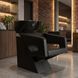 Набір з перукарської керамічною мийкою для волосся Calissimo Hana Black 2-ма поворотними кріслами, змішувачем, лійкою Чорний ENZO-16012 фото 5