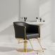 Поворотное парикмахерское кресло Lincoln Calissimo с подножкой под ноги, гидравлическим поворотом и круглой подножке Черный ENZO-18278 фото 9